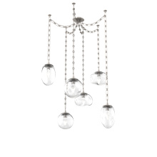 Hammerton SNB0069-06-BS-GC-CH3-L3 - Cosmos LED Multi Light Pendant Beige Silver