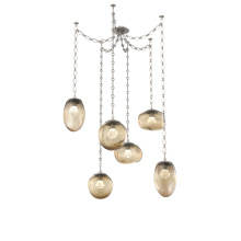 Hammerton SNB0069-06-BS-ZB-CH1-L3 - Cosmos LED Multi Light Pendant Beige Silver