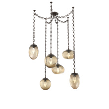Hammerton SNB0069-06-FB-GB-CH1-L3 - Cosmos LED Multi Light Pendant Flat Bronze