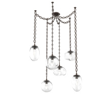 Hammerton SNB0069-06-FB-GC-CH2-L3 - Cosmos LED Multi Light Pendant Flat Bronze