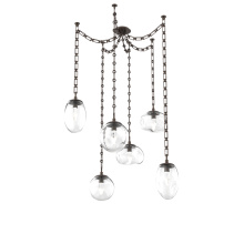 Hammerton SNB0069-06-FB-GC-CH3-L1 - Cosmos LED Multi Light Pendant Flat Bronze