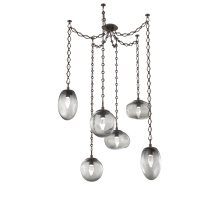 Hammerton SNB0069-06-FB-GS-CH1-L3 - Cosmos LED Multi Light Pendant Flat Bronze