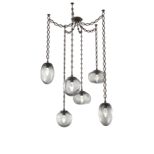 Hammerton SNB0069-06-FB-GS-CH2-L3 - Cosmos LED Multi Light Pendant Flat Bronze
