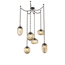 Hammerton SNB0069-06-FB-ZB-CH1-L3 - Cosmos LED Multi Light Pendant Flat Bronze