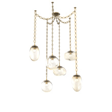 Hammerton SNB0069-06-GB-FA-CH2-L3 - Cosmos LED Multi Light Pendant Gilded Brass