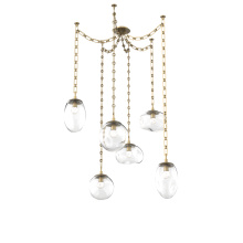 Hammerton SNB0069-06-GB-FC-CH3-L3 - Cosmos LED Multi Light Pendant Gilded Brass