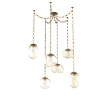 Hammerton SNB0069-06-GB-ZA-CH1-L3 - Cosmos LED Multi Light Pendant Gilded Brass