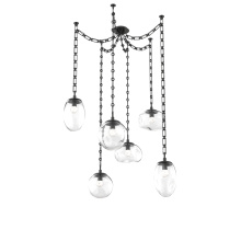Hammerton SNB0069-06-MB-FC-CH3-L3 - Cosmos LED Multi Light Pendant Matte Black