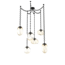Hammerton SNB0069-06-MB-GA-CH2-L3 - Cosmos LED Multi Light Pendant Matte Black
