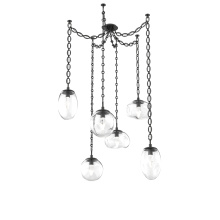 Hammerton SNB0069-06-MB-GC-CH2-L3 - Cosmos LED Multi Light Pendant Matte Black