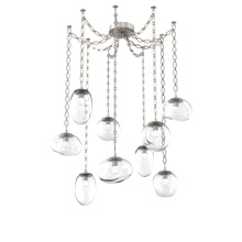 Hammerton SNB0069-09-BS-FC-CH2-L1 - Cosmos LED Multi Light Pendant Beige Silver