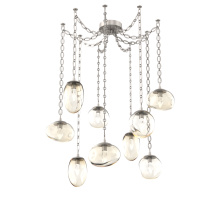 Hammerton SNB0069-09-BS-GA-CH2-L3 - Cosmos LED Multi Light Pendant Beige Silver