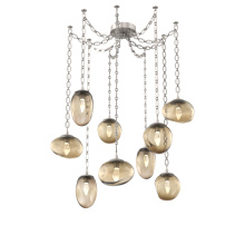 Hammerton SNB0069-09-BS-GB-CH2-L1 - Cosmos LED Multi Light Pendant Beige Silver