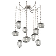 Hammerton SNB0069-09-BS-GS-CH2-L3 - Cosmos LED Multi Light Pendant Beige Silver