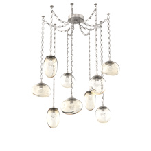 Hammerton SNB0069-09-BS-ZA-CH1-L1 - Cosmos LED Multi Light Pendant Beige Silver