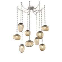 Hammerton SNB0069-09-BS-ZB-CH2-L1 - Cosmos LED Multi Light Pendant Beige Silver