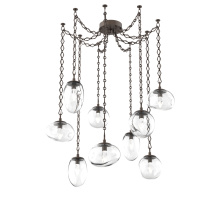 Hammerton SNB0069-09-FB-GC-CH1-L1 - Cosmos LED Multi Light Pendant Flat Bronze