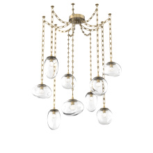 Hammerton SNB0069-09-GB-FC-CH3-L1 - Cosmos LED Multi Light Pendant Gilded Brass