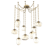 Hammerton SNB0069-09-GB-GA-CH3-L3 - Cosmos LED Multi Light Pendant Gilded Brass