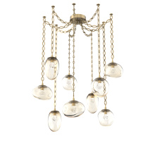 Hammerton SNB0069-09-GB-ZA-CH2-L3 - Cosmos LED Multi Light Pendant Gilded Brass