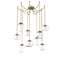Hammerton SNB0069-09-GB-ZC-CH3-L3 - Cosmos LED Multi Light Pendant Gilded Brass
