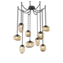 Hammerton SNB0069-09-MB-FB-CH2-L3 - Cosmos LED Multi Light Pendant Matte Black