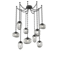 Hammerton SNB0069-09-MB-FS-CH2-L1 - Cosmos LED Multi Light Pendant Matte Black