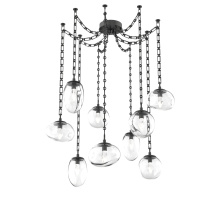 Hammerton SNB0069-09-MB-GC-CH3-L1 - Cosmos LED Multi Light Pendant Matte Black