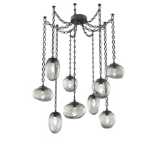 Hammerton SNB0069-09-MB-GS-CH2-L1 - Cosmos LED Multi Light Pendant Matte Black