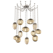 Hammerton SNB0069-12-BS-GB-CH2-L3 - Cosmos LED Multi Light Pendant Beige Silver