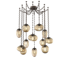 Hammerton SNB0069-12-FB-GB-CH1-L1 - Cosmos LED Multi Light Pendant Flat Bronze