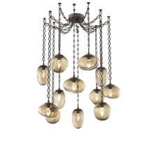 Hammerton SNB0069-12-FB-GB-CH2-L3 - Cosmos LED Multi Light Pendant Flat Bronze