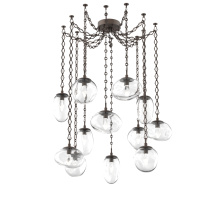 Hammerton SNB0069-12-FB-GC-CH1-L3 - Cosmos LED Multi Light Pendant Flat Bronze