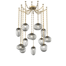 Hammerton SNB0069-12-GB-FS-CH2-L3 - Cosmos LED Multi Light Pendant Gilded Brass