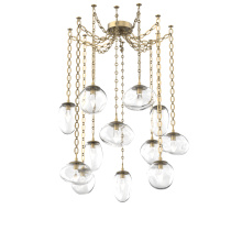 Hammerton SNB0069-12-GB-GC-CH2-L1 - Cosmos LED Multi Light Pendant Gilded Brass