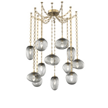 Hammerton SNB0069-12-GB-GS-CH2-L3 - Cosmos LED Multi Light Pendant Gilded Brass