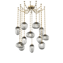 Hammerton SNB0069-12-GB-ZS-CH3-L1 - Cosmos LED Multi Light Pendant Gilded Brass