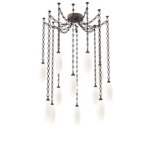 Hammerton SNB0071-12-FB-WL-CH1-L3 - Fiori Multi Light Pendant Flat Bronze