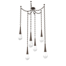 Hammerton SNB0078-06-FB-C-CH1-L1 - Raindrop Multi Light Pendant Flat Bronze