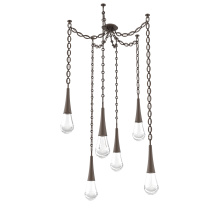Hammerton SNB0078-06-FB-C-CH2-L1 - Raindrop Multi Light Pendant Flat Bronze