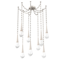 Hammerton SNB0078-09-BS-C-CH3-L1 - Raindrop Multi Light Pendant Beige Silver