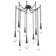 Hammerton SNB0078-09-MB-C-CH2-L1 - Raindrop Multi Light Pendant Matte Black