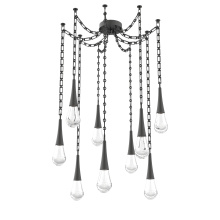 Hammerton SNB0078-09-MB-C-CH3-L3 - Raindrop Multi Light Pendant Matte Black