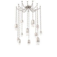 Hammerton SNB0079-12-BS-PC-CH2-L1 - Pebble Multi Light Pendant Beige Silver