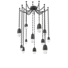 Hammerton SNB0079-12-MB-PC-CH2-L1 - Pebble Multi Light Pendant Matte Black