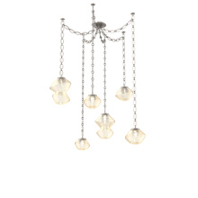 Hammerton SNB0089-06-BS-A-CH2-L3 - Mesa Multi Light Pendant Beige Silver