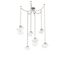Hammerton SNB0089-06-BS-C-CH1-L1 - Mesa Multi Light Pendant Beige Silver