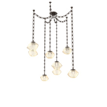 Hammerton SNB0089-06-FB-A-CH3-L1 - Mesa Multi Light Pendant Flat Bronze
