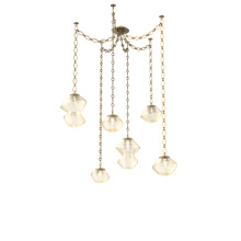 Hammerton SNB0089-06-GB-A-CH1-L1 - Mesa Multi Light Pendant Gilded Brass