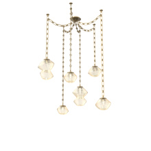 Hammerton SNB0089-06-GB-A-CH3-L1 - Mesa Multi Light Pendant Gilded Brass